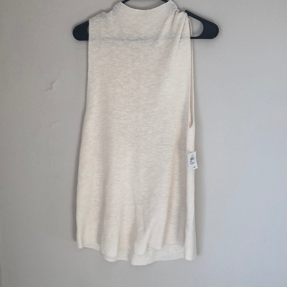 High neck cream sweater